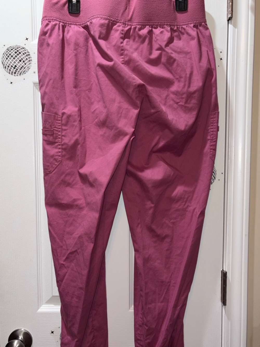 Butter-Soft V-Neck scrub set- Raspberry - Picture 6 of 6